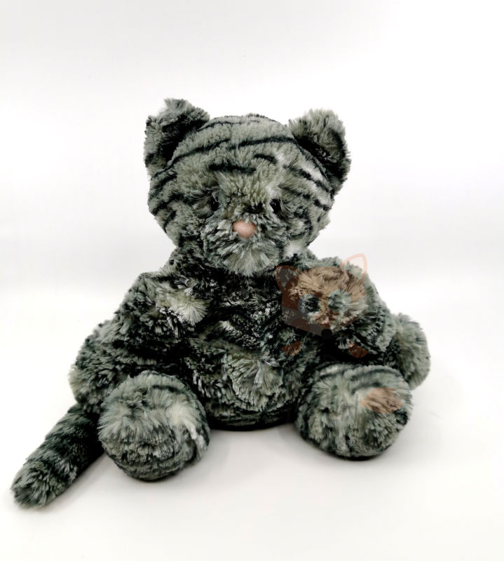  - plush tumbletuft grey cat sitting 25 cm 